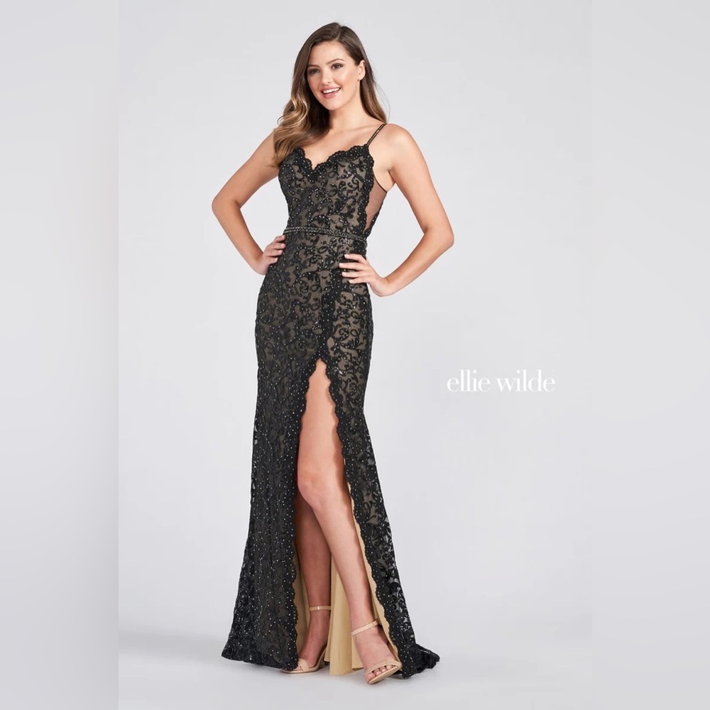 Ellie Wilde EW122077 Black Dress - Size 12